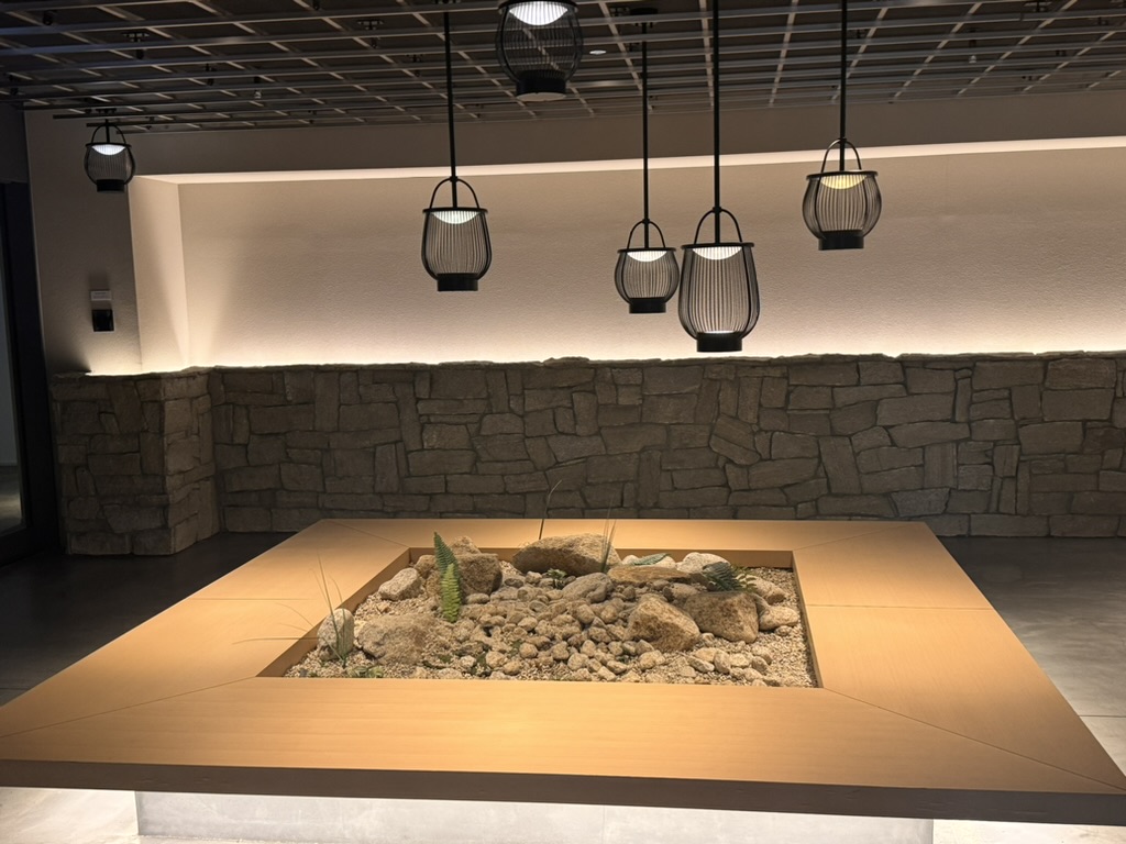 modern zen garden installation at our kyoto hotel - christina's got an eye for these minimalist spaces