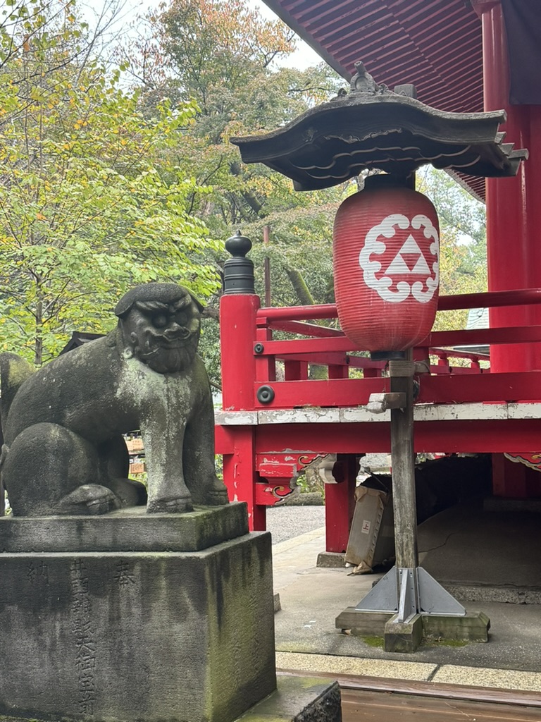 spotted this fierce komainu guardian near the ghibli museum in mitaka. these stone lion-dogs are EVERYWHERE at japanese shrines.