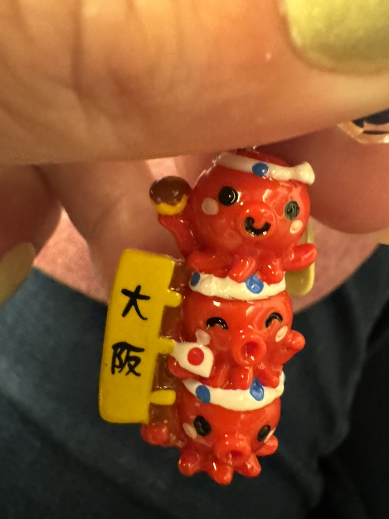 christina found this adorable tako (octopus) charm with the kanji for osaka at a local shop - perfect tiny souvenir from our time in kansai