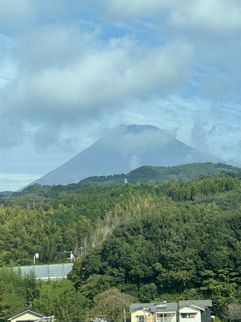 quick glimpse of mt. FUJI from the bullet train window as we zoomed between tokyo and osaka. daniel got way too excited about this shot.