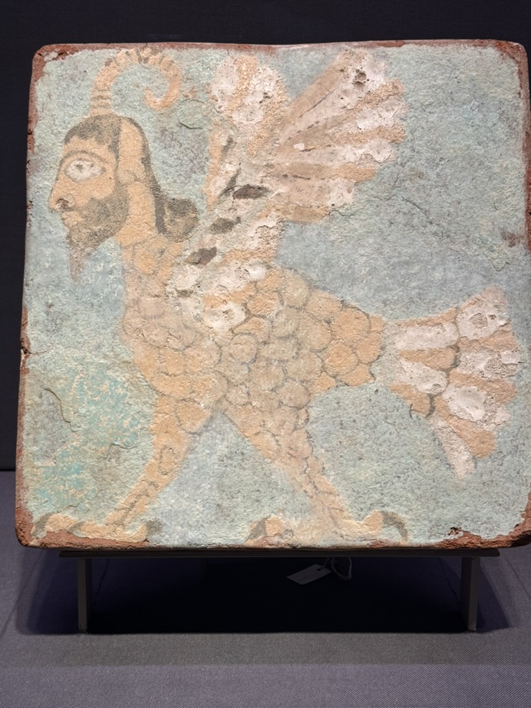 ancient tile with a mythical creature spotted at the tokyo national museum - christina's getting REALLY into japanese art history