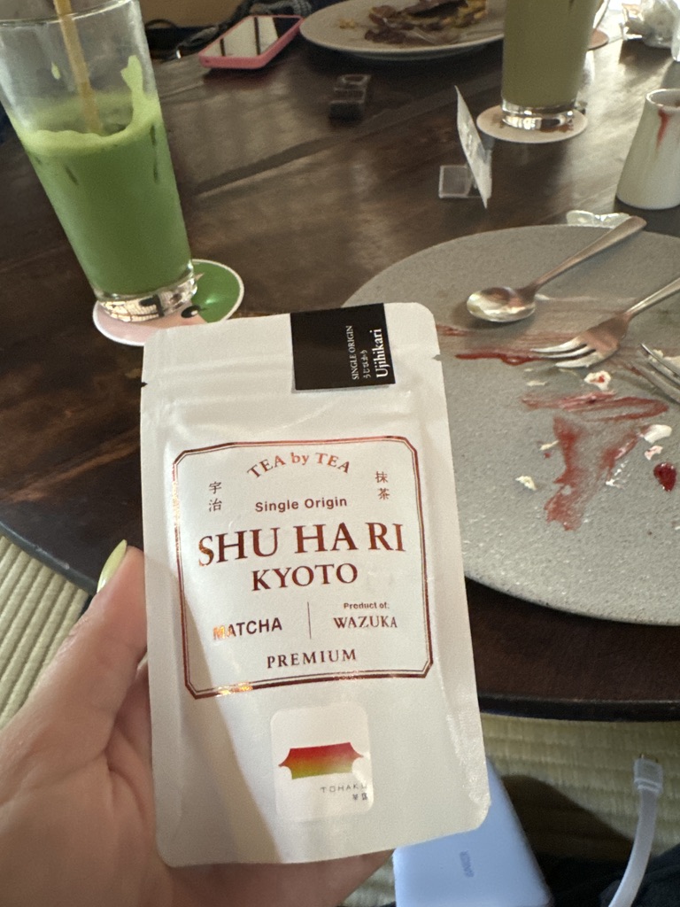 premium matcha from shu hari tea in kyoto - this stuff is the REAL deal compared to what we get back home