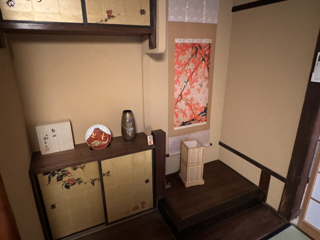 early morning peek at the traditional decor in our osaka machiya - christina's got a good eye for these quiet corners