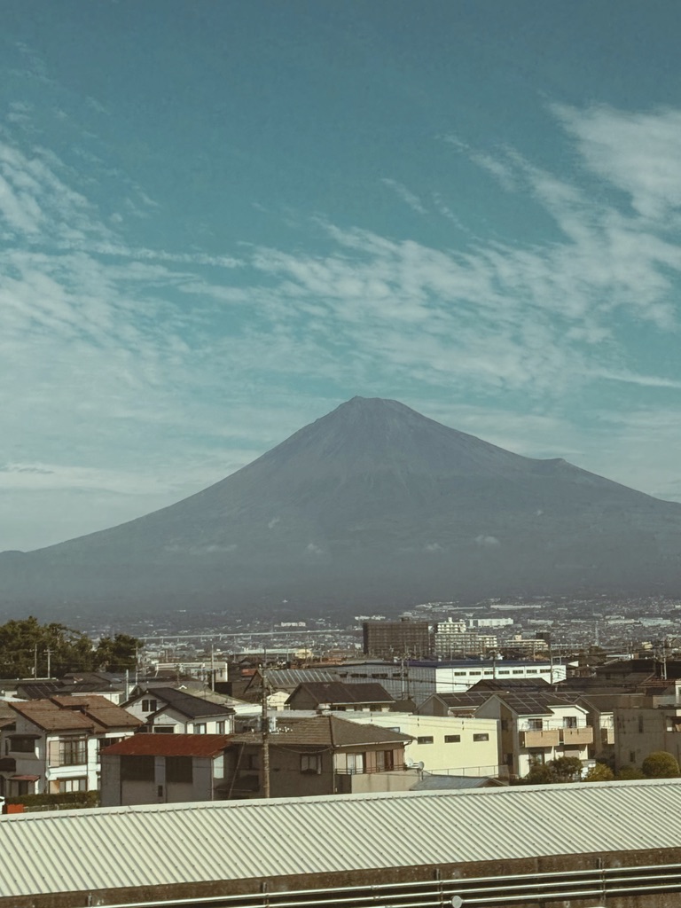 caught mt. fuji showing off on our bullet train ride between tokyo and osaka