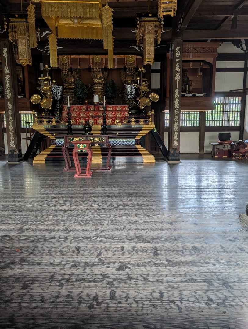 chuck snapped this inside the STUNNING gotokuji temple - those gold lotus decorations are next level