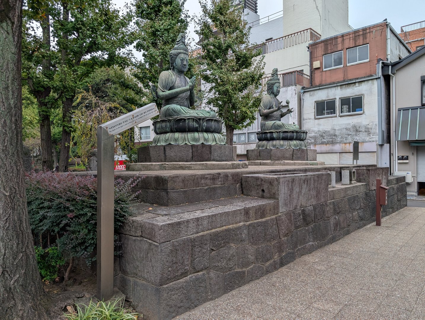 stumbled across these peaceful buddha statues tucked away in a quiet corner of asakusa. chuck's getting pretty good at finding these hidden spots.