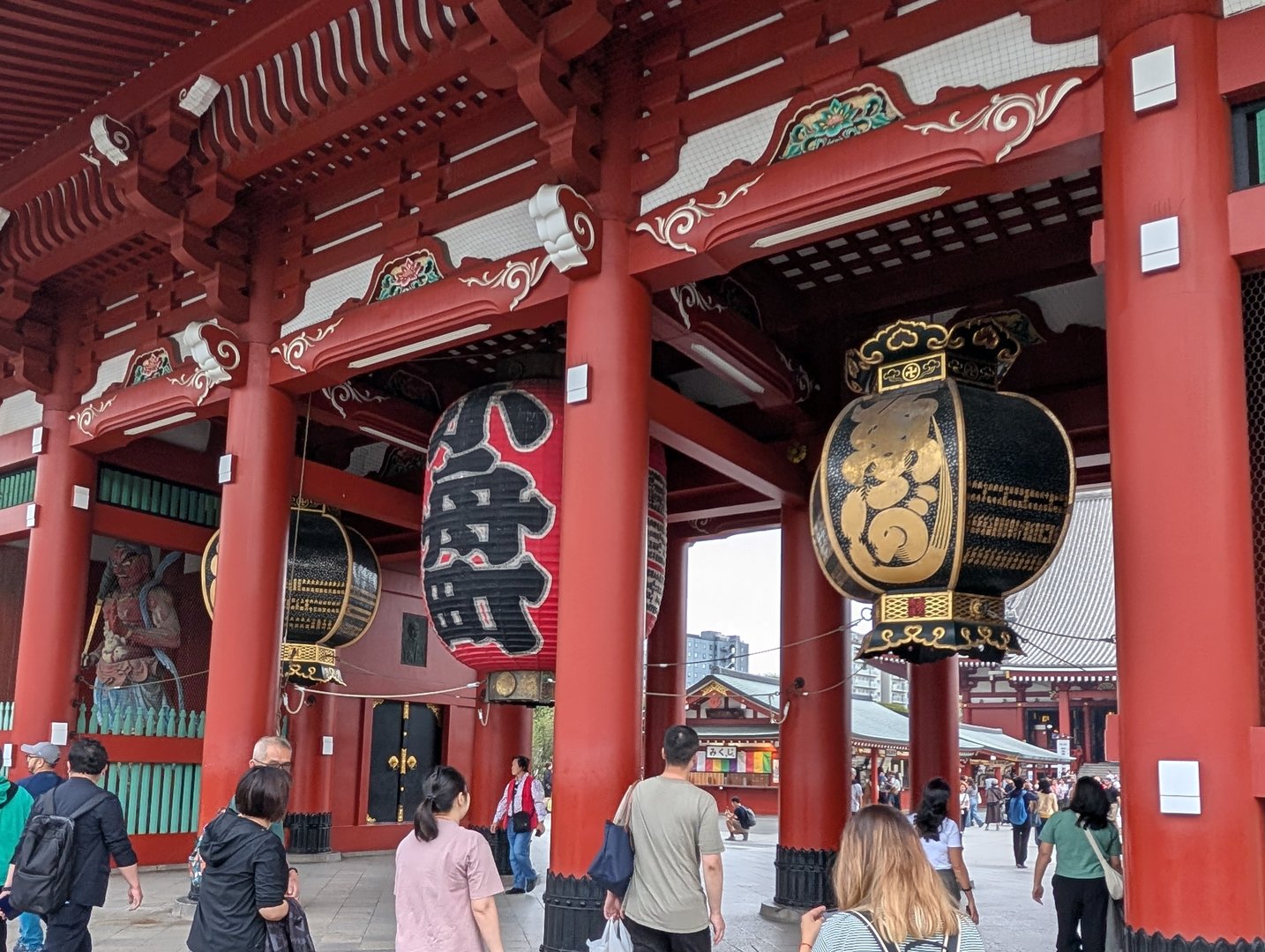 early morning at the ICONIC sensoji temple - chuck managed to catch the massive lanterns under the kaminarimon gate before the crowds got too wild