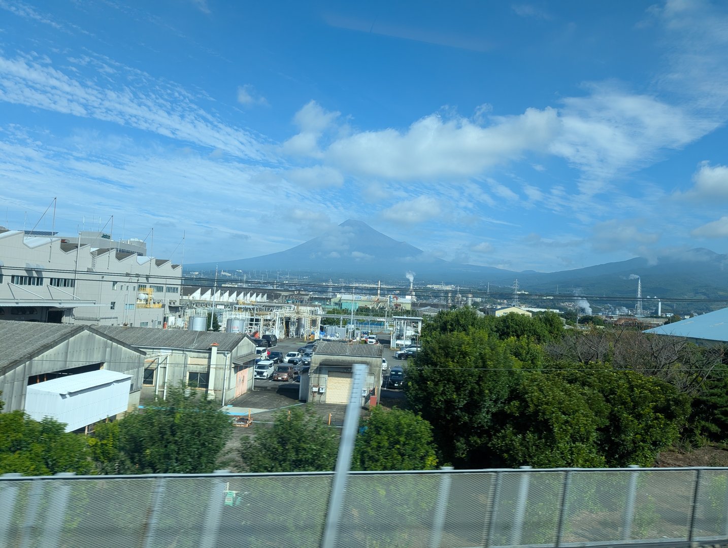 quick snap from the bullet train between tokyo and osaka - mt. FUJI showing off in perfect weather