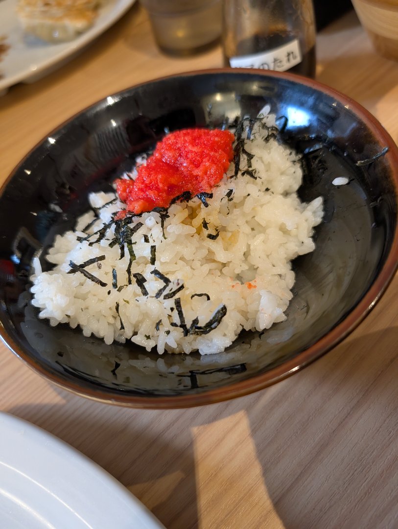 lunch near teradacho station - the SIMPLEST bowl of rice with mentaiko and nori hits different when you're in japan