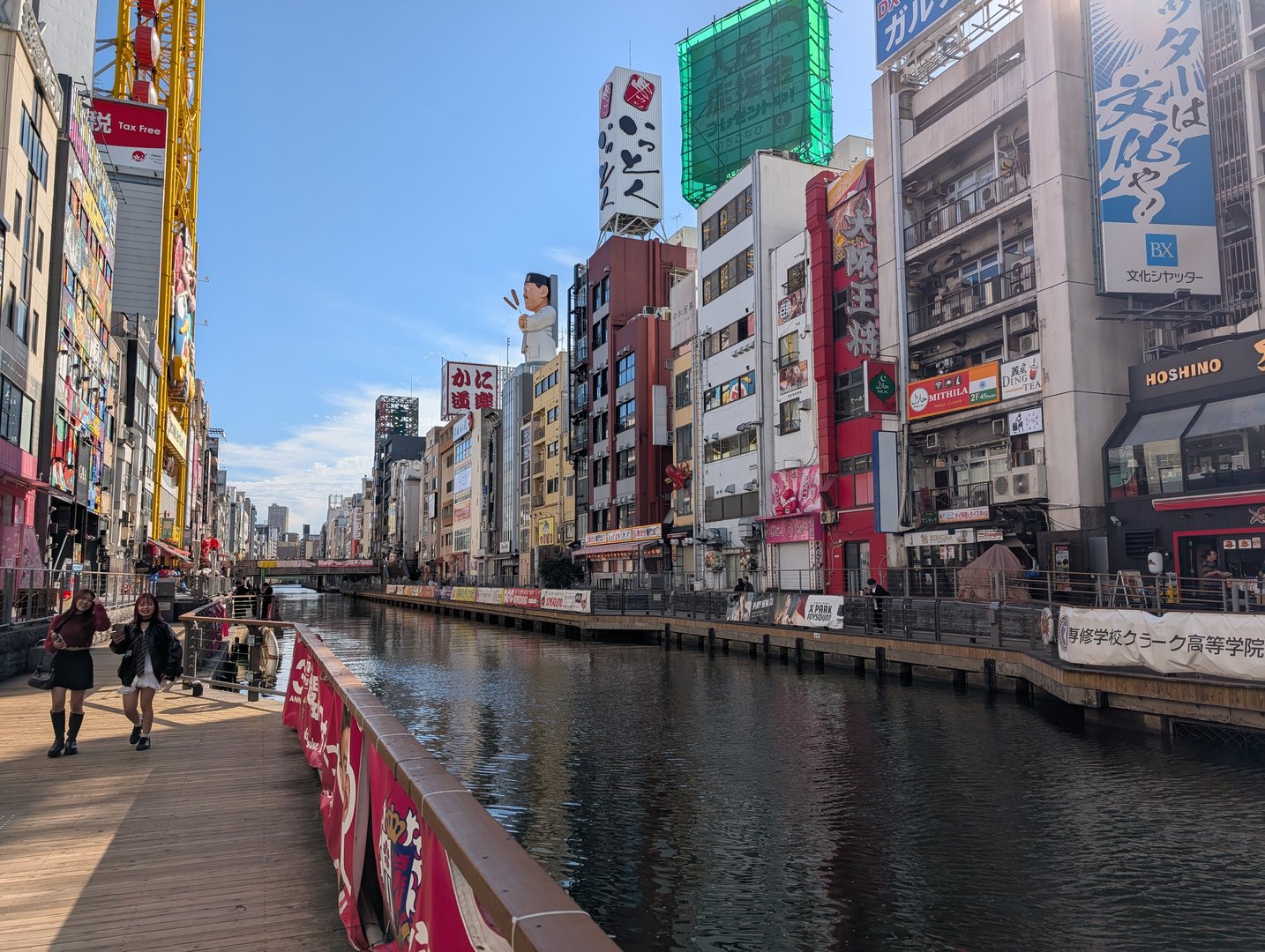 early morning walk along the dotonbori canal - chuck caught this iconic osaka view before the crowds hit