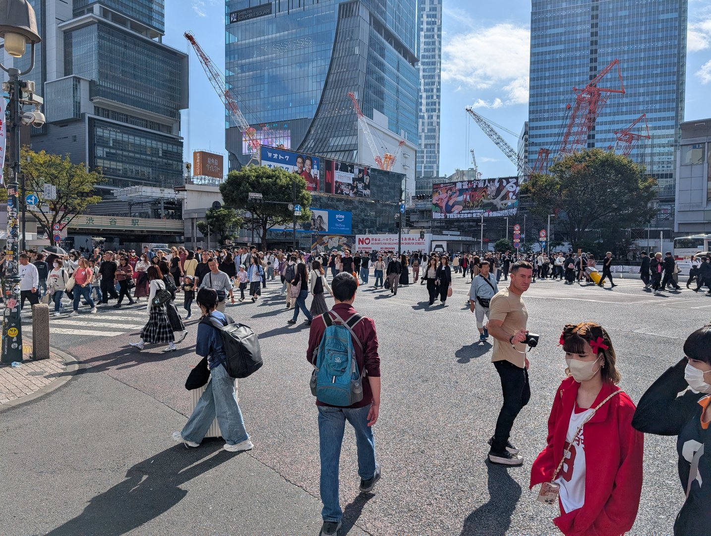 chuck caught the MASSIVE sunday morning crowd at shibuya crossing, where locals mix with tourists in this iconic tokyo intersection