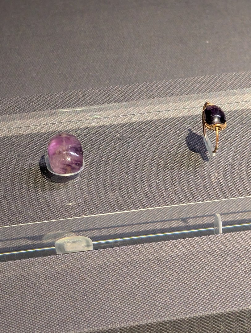 ancient amethyst jewelry on display at the tokyo national museum - chuck snapped this while ashley was geeking out over the edo period collection