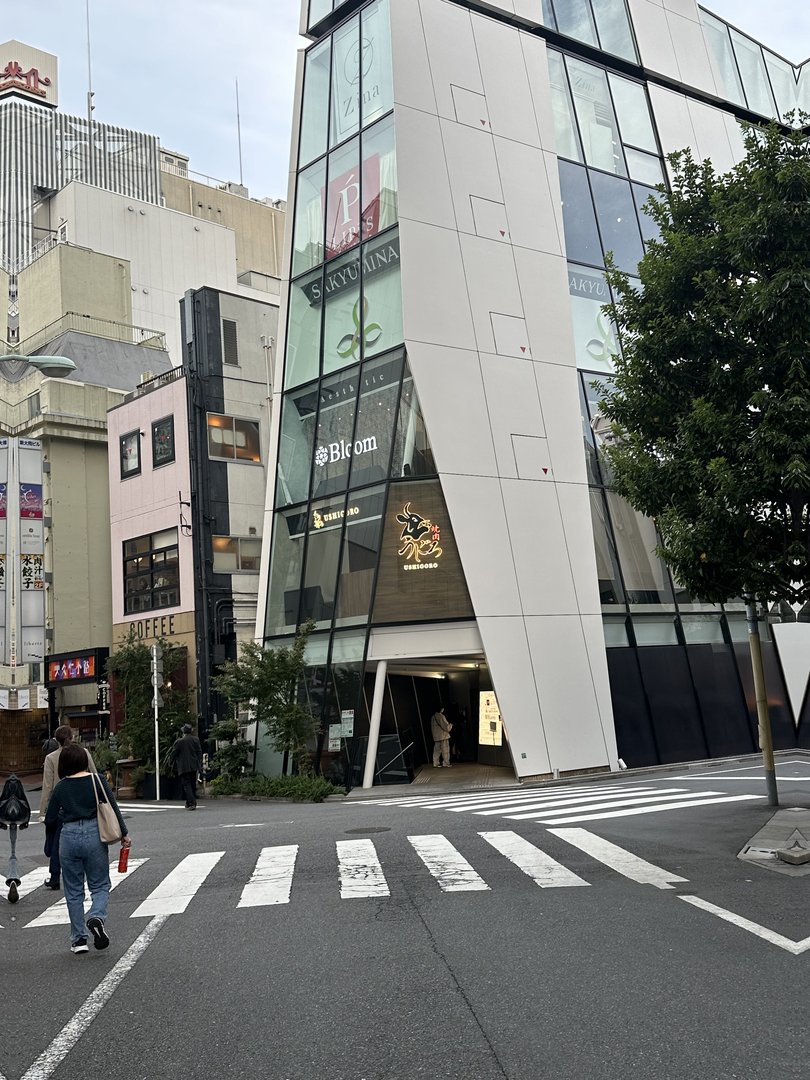 modern architecture in ikebukuro - dan caught this sleek sakyo ainna building while exploring the backstreets near sunshine city