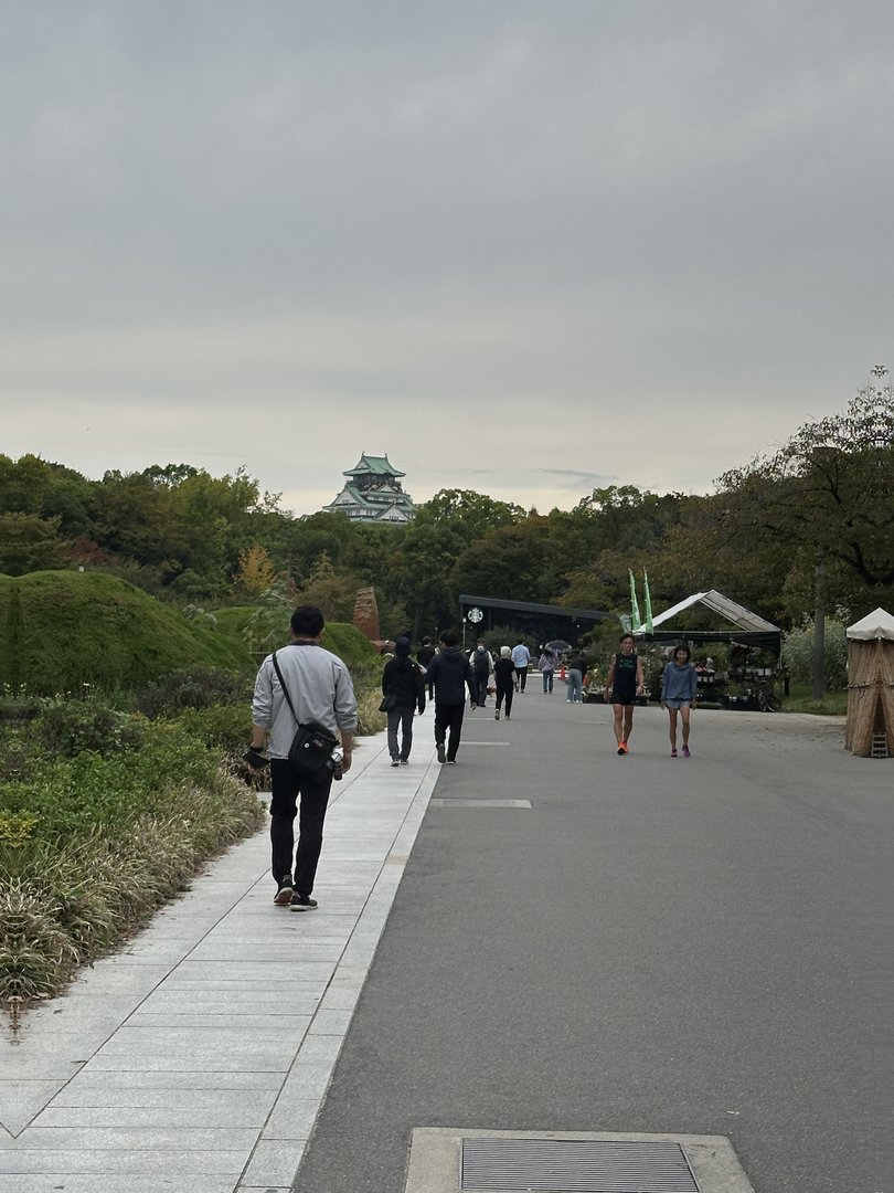 early morning walk up to osaka castle - way less crowded than we expected for a saturday