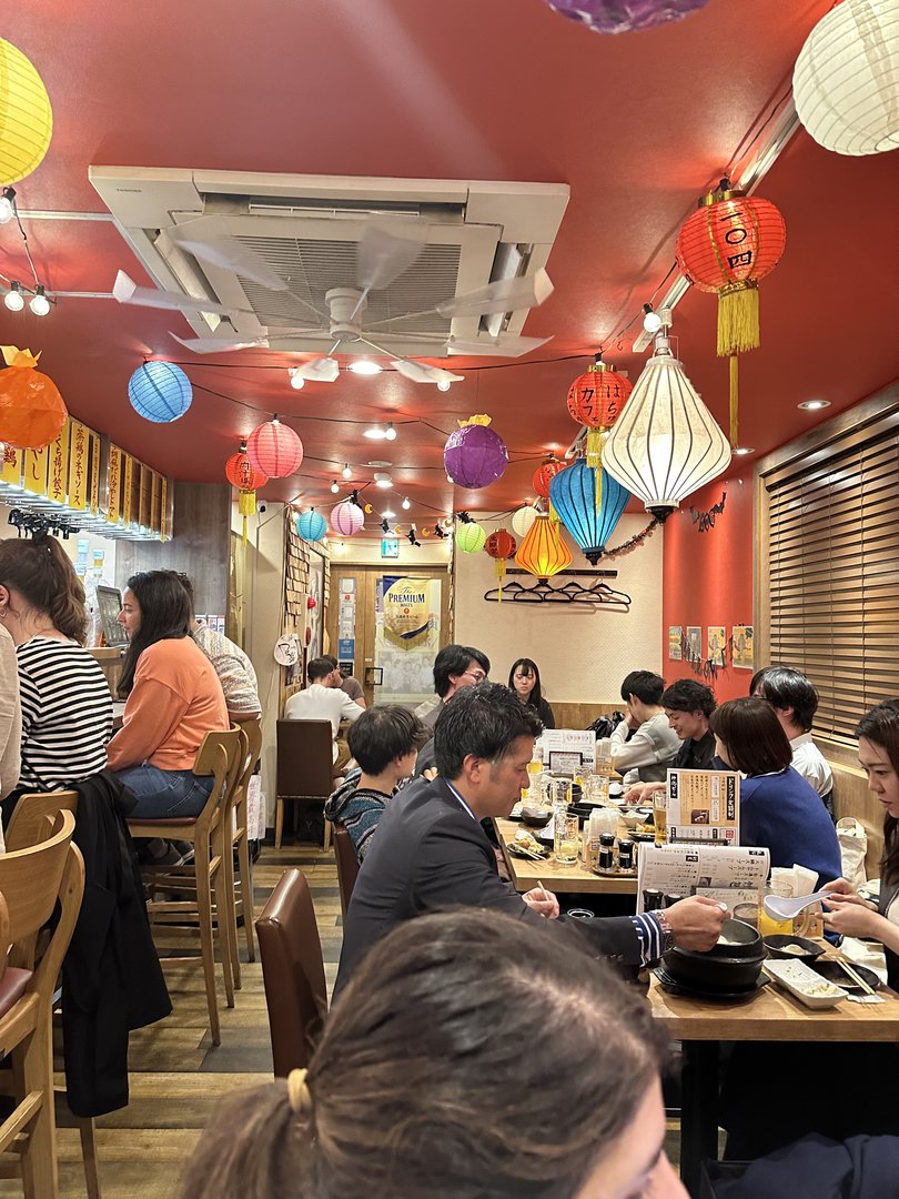 packed izakaya in shinjuku with the COOLEST paper lantern setup. dan snapped this while we waited for a table - totally worth the 45-min wait for some late night eats.