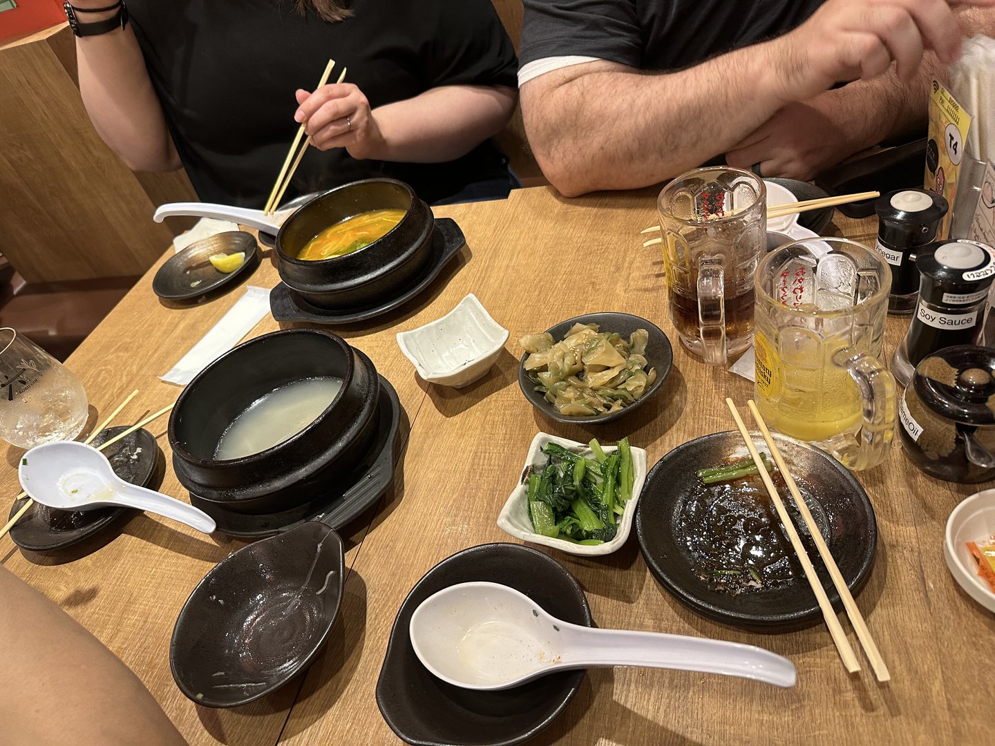 late dinner with christina at a korean spot in shinjuku - those stone bowls of soup were EXACTLY what we needed after a full day of walking