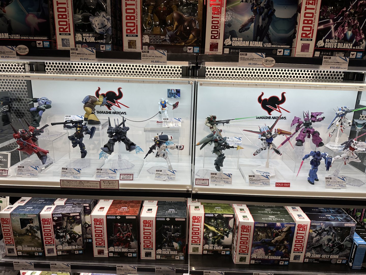 dan found his mecha paradise at the tamashii nations display in chiyoda - these GUNDAM figures are way cooler than anything we've got back home