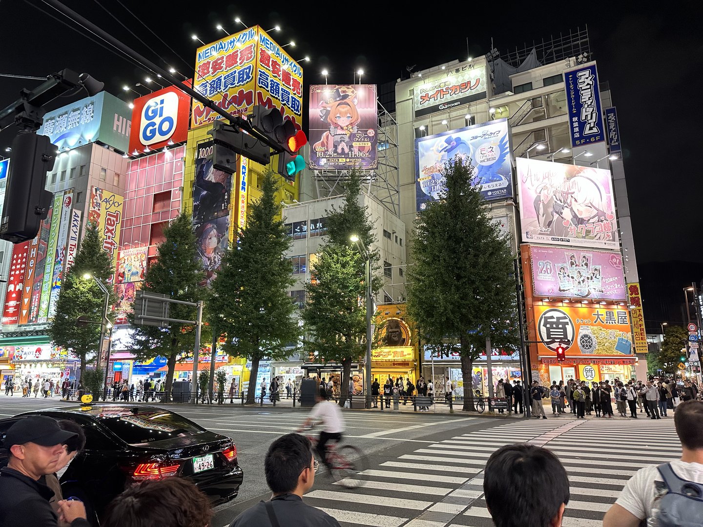 saturday night in akihabara - dan's first time seeing the SENSORY OVERLOAD of anime billboards and neon everywhere